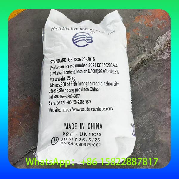 Stock Soude Caustique Alimentaire 25kg - Prix Usine Chine