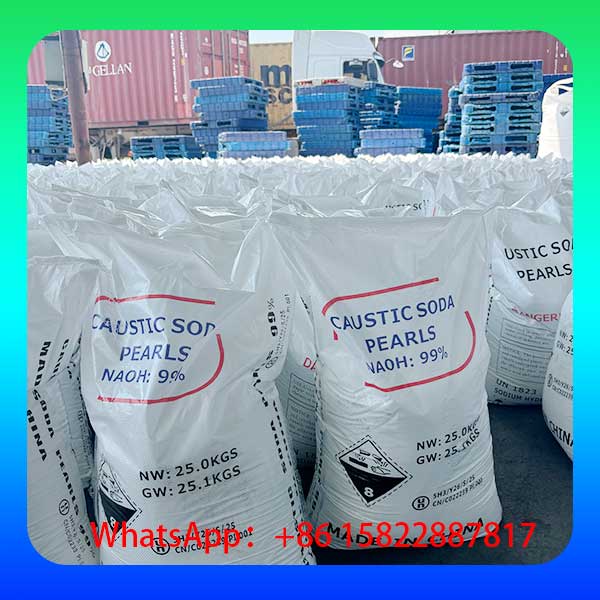 Stock Soude Caustique en Paillettes Poudre 25kg - Prix Usine Chine