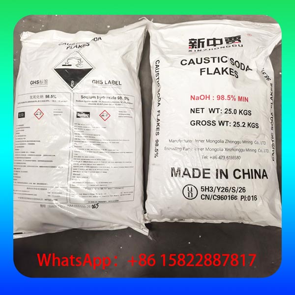 Soude Caustique en Paillettes 99% 25kg - Stock Usine Chine
